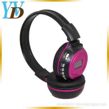 Rose Red 2014 Hot Sale Wireless TF/SD Card FM Radio Business Headphone (YWD-TF2)
